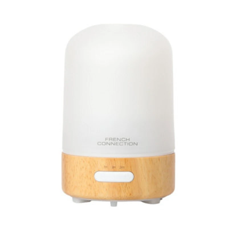 Image of French Connection French Connection Ultrasonic LED Light Essential Oil Diffuser 100ml in Light Oak Light Oak 100ml Unisex 5056791603567