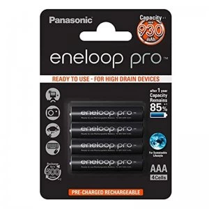 Image of Panasonic BK-4HCDE Eneloop Pro AAA 930 mAh Rechargeable Batteries