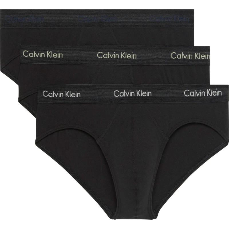 Image of Calvin Klein 3 Pack Briefs Bck/Wht/Blu/Mnt male S