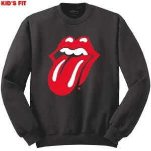 Image of The Rolling Stones - Classic Tongue Kids 9 - 11 Years Sweatshirt - Black