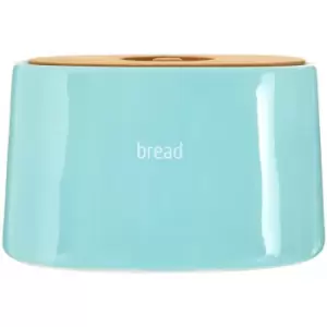 Image of Fletcher Blue Ceramic Bread Crock - Premier Housewares