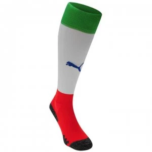 Image of Puma Italy Away Socks - White/Blue