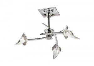 Image of Semi Flush Ceiling Round 3 Light G9, Polished Chrome