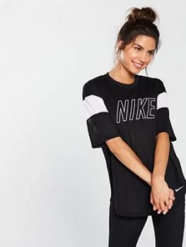 Image of Nike Training Vintage Tee Black White Black Size M Women