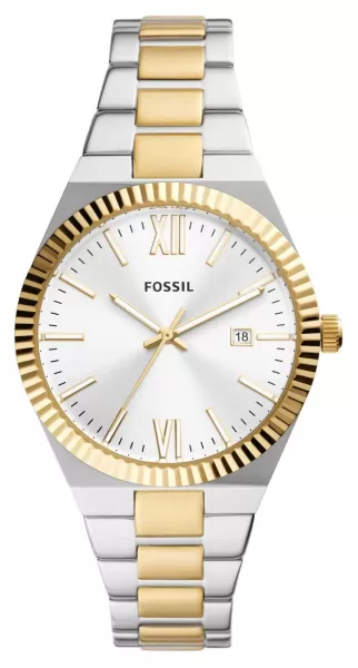Image of Fossil ES5259 Scarlette Silver Dial Two-Tone Stainless Watch