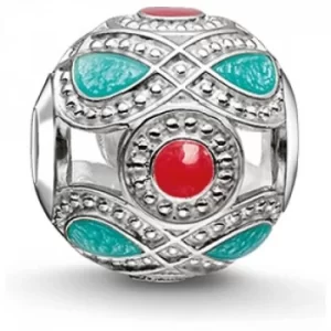 Image of Thomas Sabo Karma Beads Turquoise And Red Ethnic Bead
