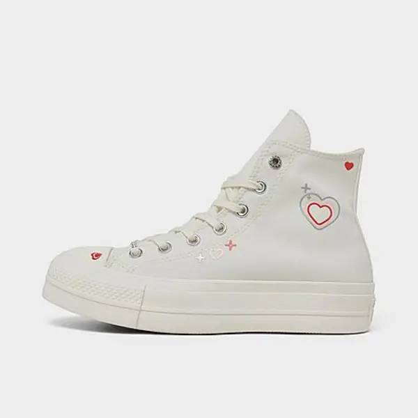 Image of Converse Womens BeMy2K Lift Hi Trainers - Off White, Size 5, Women