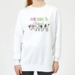 Image of Disney Mickey's Friends Womens Sweatshirt - White