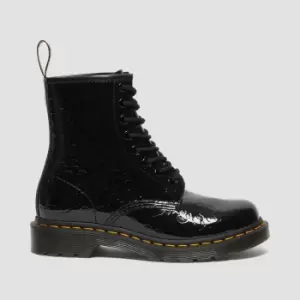Image of Dr. Martens Womens 1460 Patent Lamper 8-Eye Boots - Black Leopard - UK 3