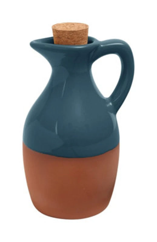 Image of Dexam Sintra Glazed Terracotta Oil Drizzler - Ink Blue