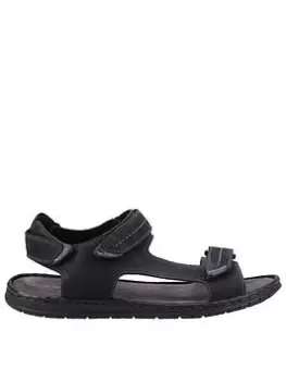 Image of Hush Puppies Neville Quarter Strap Sandal, Black, Size 11, Men