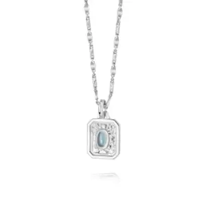 Image of Daisy London December Blue Topaz Birthstone Necklace Sterling Silver