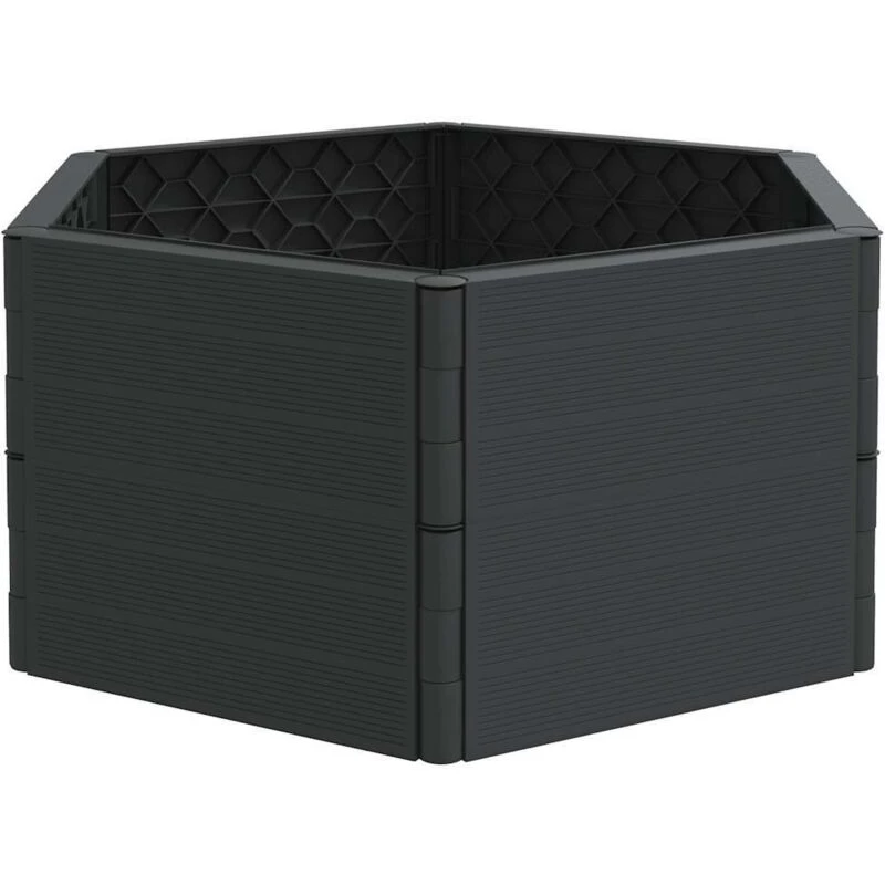 Image of vidaXL Garden Planter Anthracite PP, Grey 154984