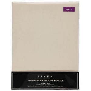 Image of Linea Cotton Rich Duvet Set - Mink
