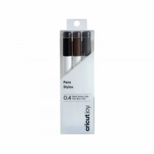 Image of Cricut Joy Fine Point Pen Set Black/Brown/Grey