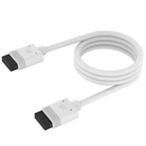 Image of CORSAIR iCUE LINK Cable, 1x 600mm with Straight connectors, White