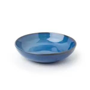Image of Sabichi 4 Piece Reactive Stoneware Pasta Bowl Set - Blue