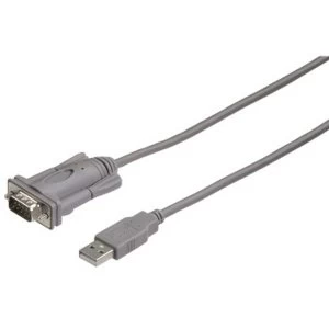 Image of Hama USB to Serial Converter, 2.0 m, grey