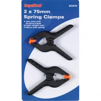 Image of SupaTool Spring Clamps 2 x 75mm