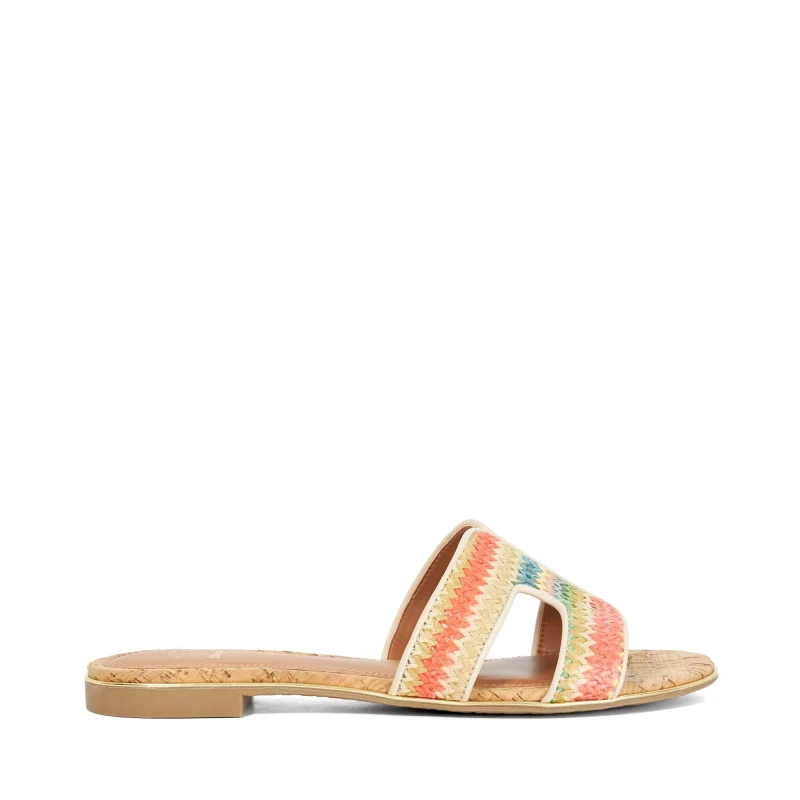 Image of Dune London Womens Ludlows Flat Sandals Multi female 4 (37)