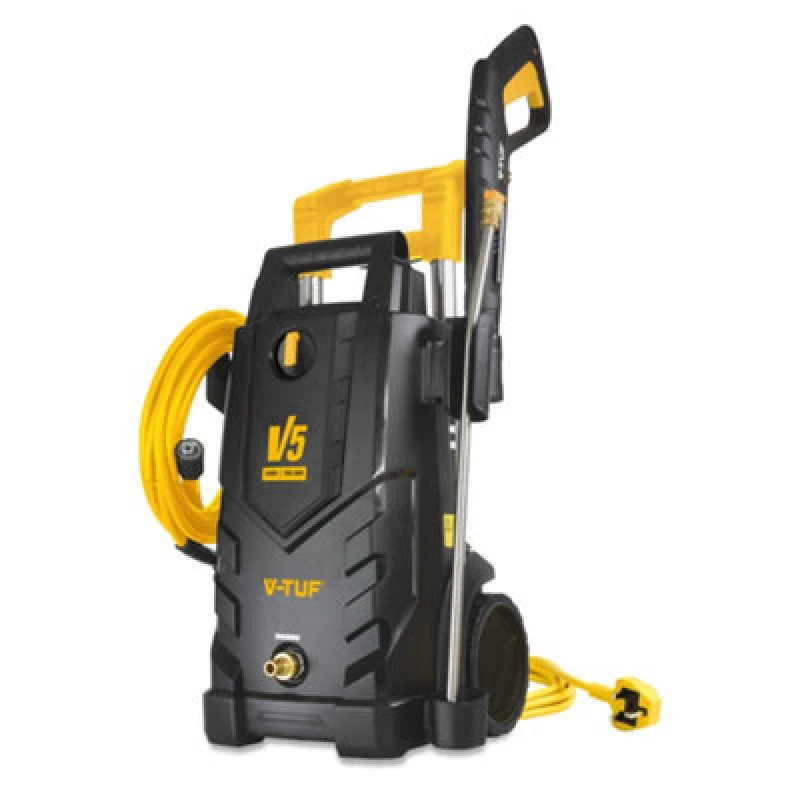 Image of V-Tuf V5 240V X2 Tough Diy Electric Pressure Washer - 2400Psi, 165Bar, 7.2L/min - 8 M Hi-Vis Hose & 5M Cable