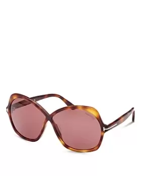 Image of Tom Ford Womens Rosemin Butterfly Sunglasses, 64mm