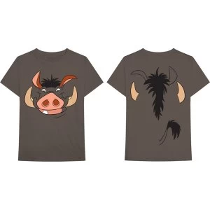 Image of Disney - Lion King Pumbaa Unisex Medium T-Shirt - Brown