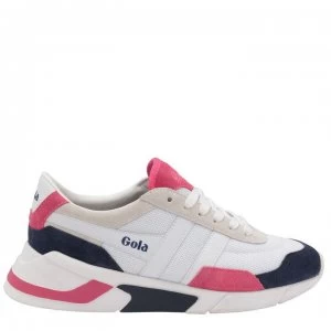 Image of Gola Classics Eclipse Runner Trainers - Wht/Nvy/Pnk