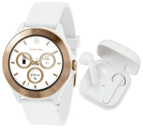 Image of Harry Lime Harry Lime White Smartwatch and Ear Pod Set