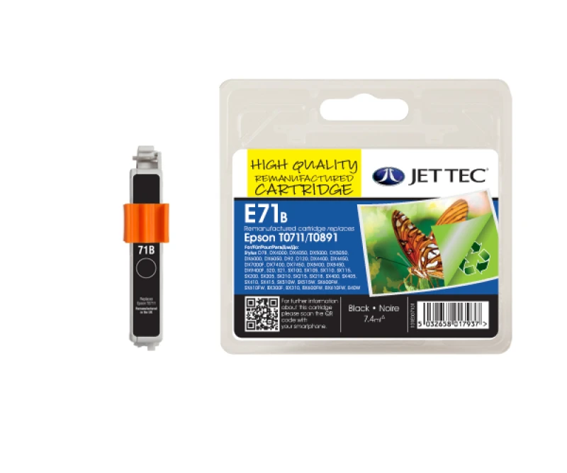Image of Jet Tec 101E007101 ink cartridge Compatible Standard Yield Bla
