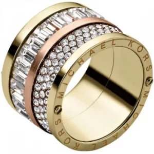 Image of Ladies Michael Kors PVD Gold plated Ring Size L.5