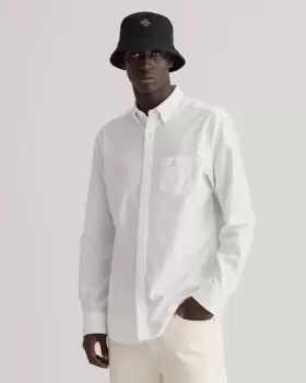 Image of GANT Men Regular Fit Beefy Oxford Shirt (S) Beige