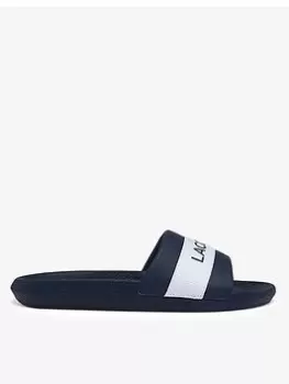 Image of Lacoste Croco Slide 0721 1 Cma Slide, Navy/White, Size 9, Men