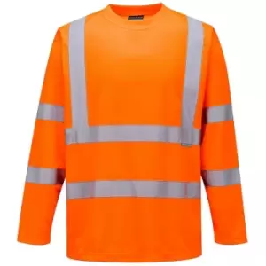 Image of Portwest - S178ORRL - sz L Hi-Vis Long Sleeved T-Shirt - S178 Orange