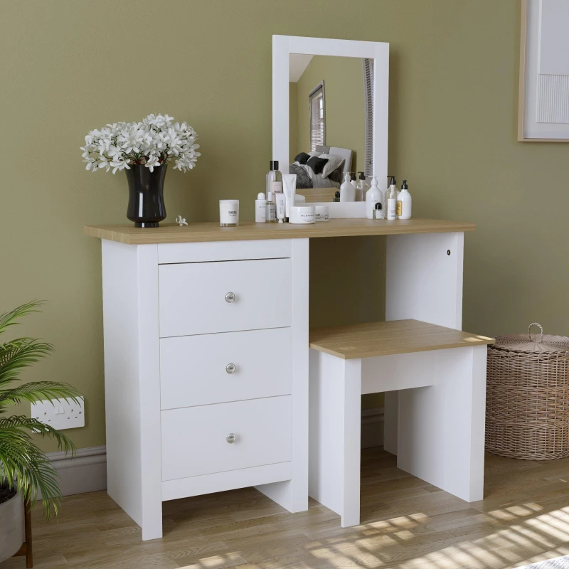 Image of Lassic Vida Designs Arlington Dressing Table Set White unisex One Size
