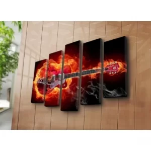 Image of 5PATK-187 Multicolor Decorative Canvas Painting (5 Pieces)