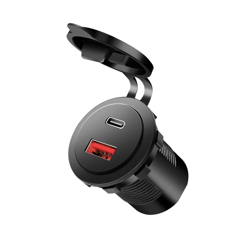 Image of LogiLink USB Built-in Charger. 2port. USB-AF & USB-CF. 60W. w/PD.