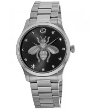 Image of Gucci G-Timeless Black Dial Stainless Steel Womens Watch YA1264136 YA1264136