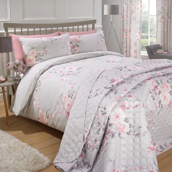 Image of Catherine Lansfield Canterbury Pencil Pleat Curtains - Grey