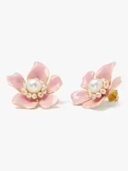 Image of Kate Spade Flora Statement Stud Earrings, Blush, One Size