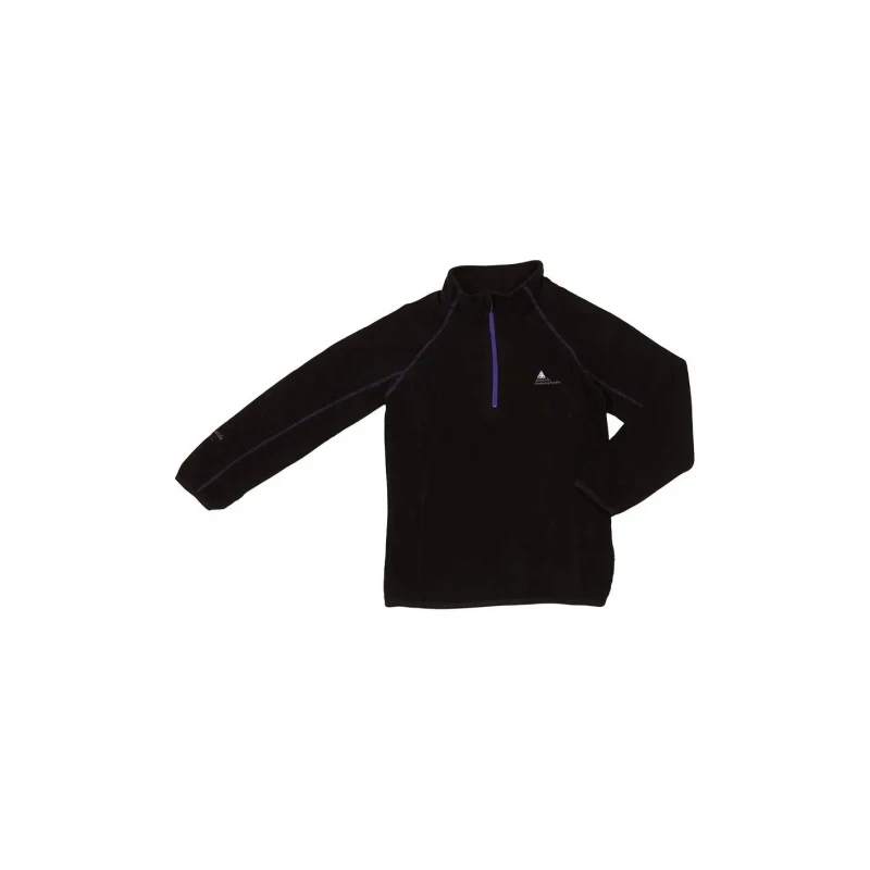 Image of Peak Mountain Micro fleece half zip sweatshirt for girls Peak Mountain Fafine Noir Female 6 ans FAFINE/AF/1-NOIR