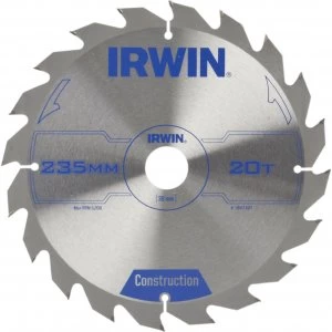 Image of Irwin ATB Construction Circular Saw Blade 230mm 20T 30mm
