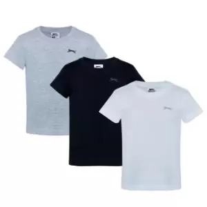 Image of Slazenger 3 Pack Plain Tee Infants - White