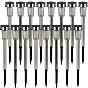 Image of Solar Pathway Light 16Pcs Stainless Steel