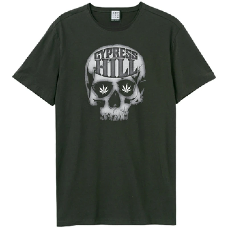 Image of Amplified Amplified Men Kind Skull Cypress Hill T-Shirt in Charcoal Size: X-Small Charcoal XS Male 5063750849423