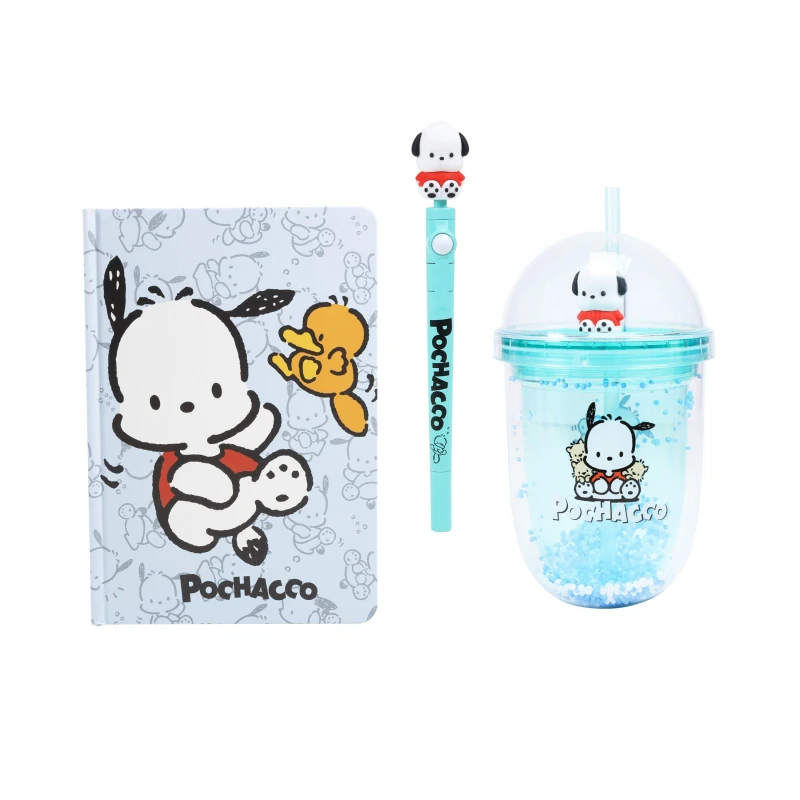 Image of Hello Kitty Pochacco Notebook Fidget Pen and Boba Cup Blue unisex One size