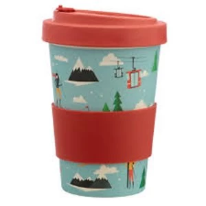 Image of Peak Season Ski Reusable Screw Top Bamboo Composite Travel Mug