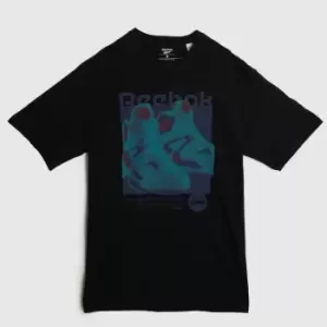 Image of Reebok Retro Pump T-Shirt In Black