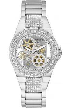 Image of Guess GW0302L1 Womens Reveal Stainless Steel Bracelet Wristwatch Colour - Silver Tone
