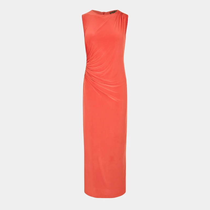 Image of Biba Womens Embroidered Maxi Slip Dress Orange female 8 (XS)